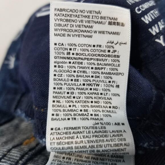 GAP Jeans Womens 14 Tall Blue Barrel High Rise Dark Rinse 100% Cotton - Picture 7 of 13